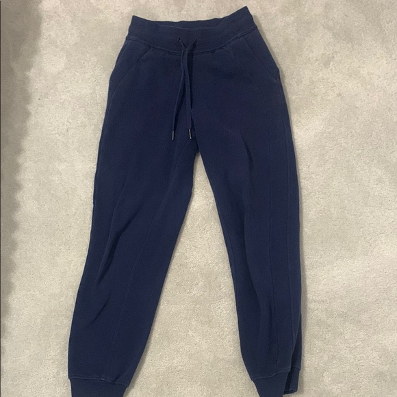 lululemon athletica Pants - Lululemon Athletica Blue Track Pants with Elastic Cuffs